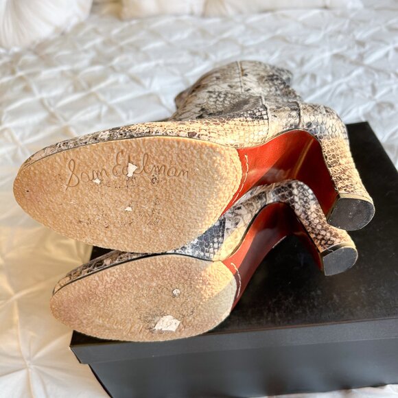 Vintage Sam Edelman Serephina Snakeskin Knee High Boots – Size 8M - Picture 3 of 8